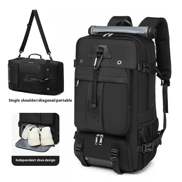 Sac de voyage de grande capacité 55l pour hommes, valise pour ordinateur portable 15.6 pouces, sac à