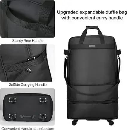 2025 nouveau sac de bagage à main pliable et extensible