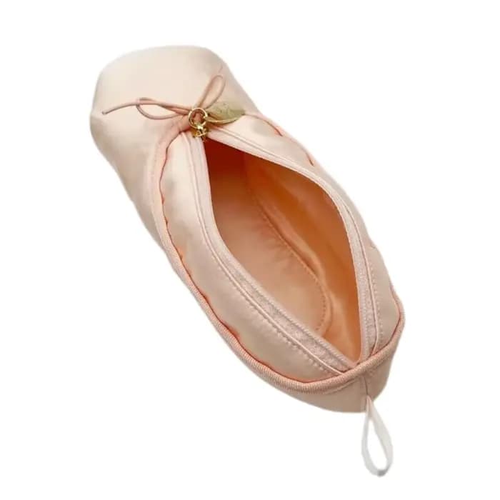 Trousse maquillage pour chaussures ballet rose, à cosmétiques élégant, étui rangement parfait pour l