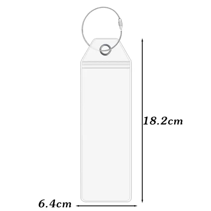 Porte-étiquette de bagage de croisière en plastique PVC épais, joint à fermeture éclair étanche avec