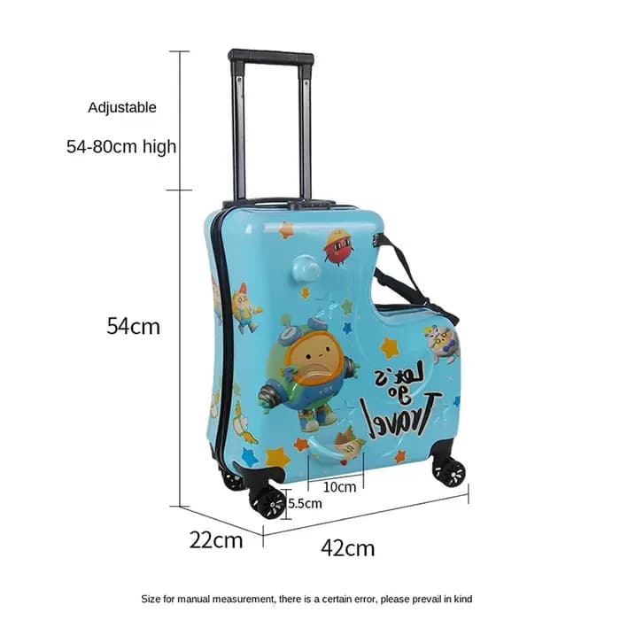 Les valises de voyage pour enfants peuvent s'asseoir et monter sur les bagages à roulettes