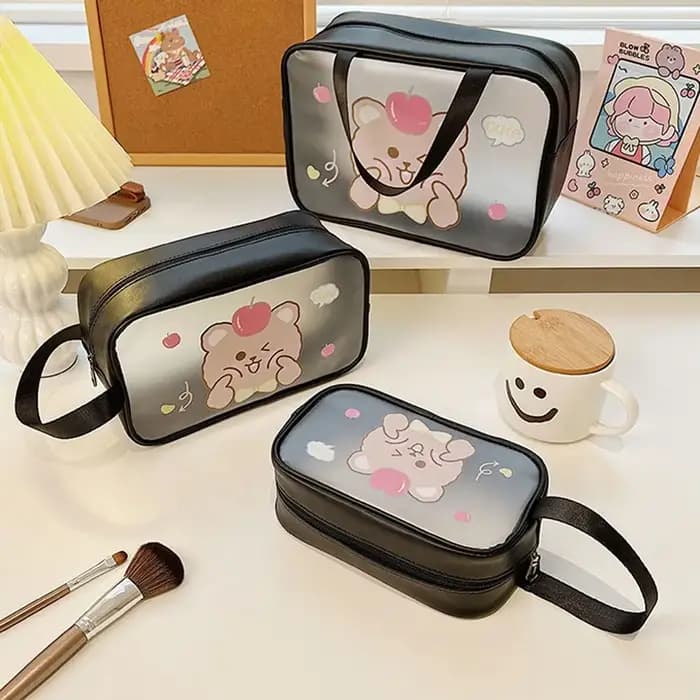 Sac de voyage rose transparent imperméable en PVC