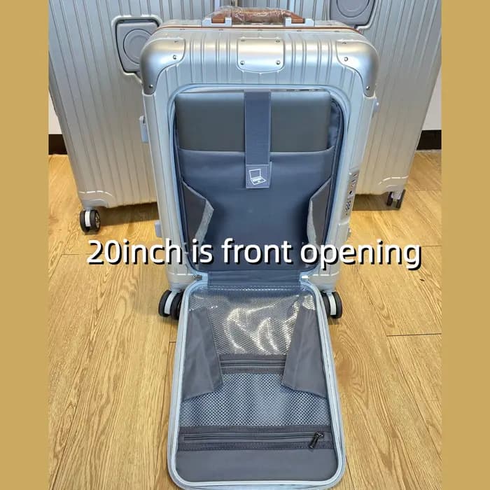 Valise cabine 20 pouces avec poche avant, bagage à roulettes 24/28 pouces avec poche latérale, valise de voyage à roulettes avec serrure TSA