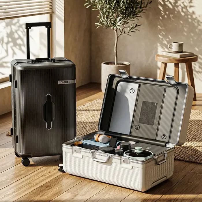 Valise de voyage de luxe à cadre en aluminium, grande capacité, robuste et durable, avec serrure à combinaison, tendance transfrontalière, à roulettes