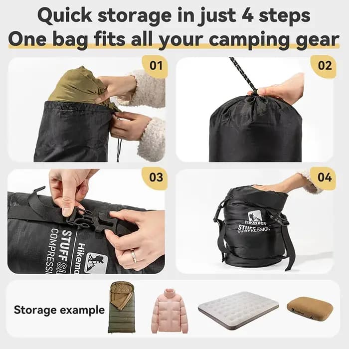 Sac de Compression ultraléger résistant à l'eau pour sacs de couchage