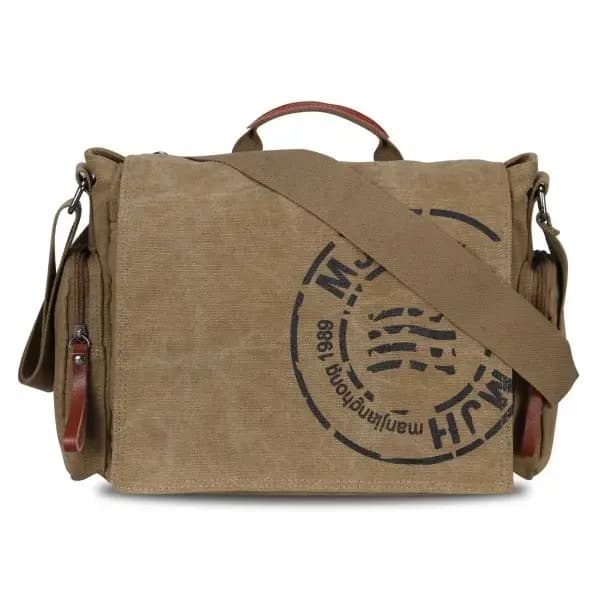 Sacs de messager pour hommes sac à bandoulière en toile mode hommes d'affaires sac à bandoulière Vin