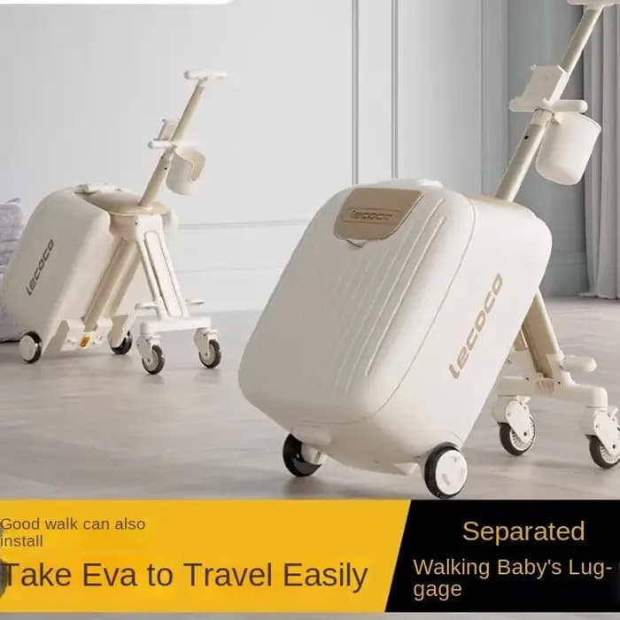Valise enfant 2-en-1 séparable 20 pouces avec siège et porte-gobelet