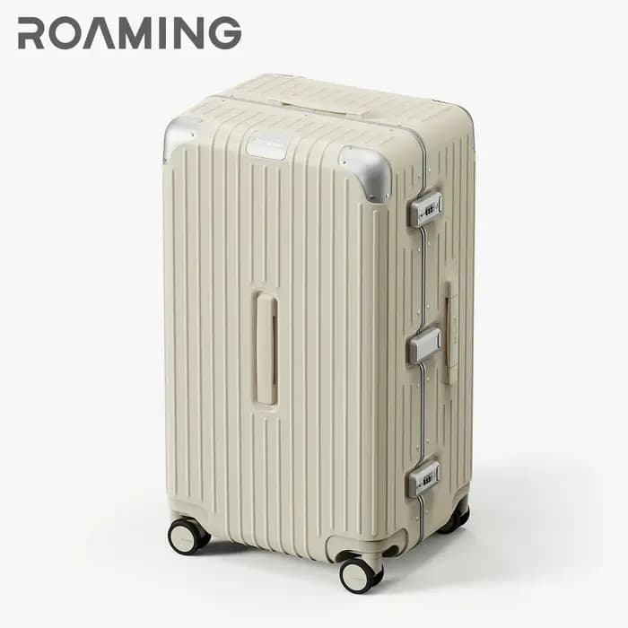 Valise de luxe ROAMING en matériau PC avec cadre en alliage d'aluminium, serrure TSA, bagage à roulettes, grande capacité, 20/24/26/28/30 pouces