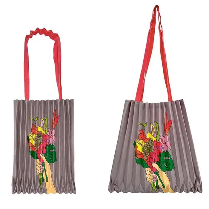 LANMREM 2025 nouveau sac à main plissé imprimé fleuri pour les femmes Style artistique français grande capacité sac