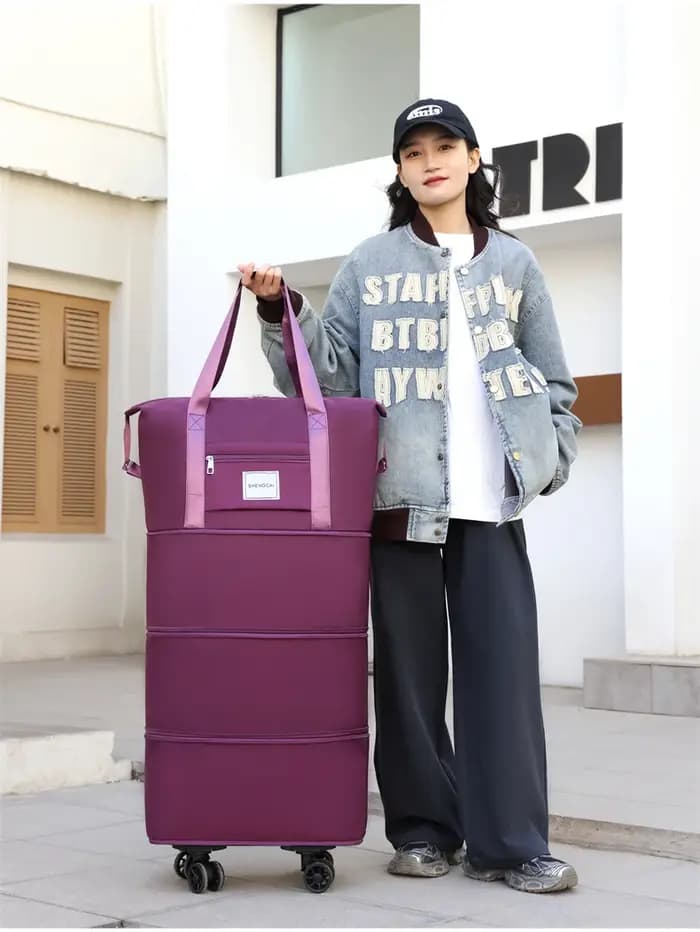 Sac de voyage sac à dos grande capacité démontage roue universelle sac de rangement bagages Portable Double couche sac