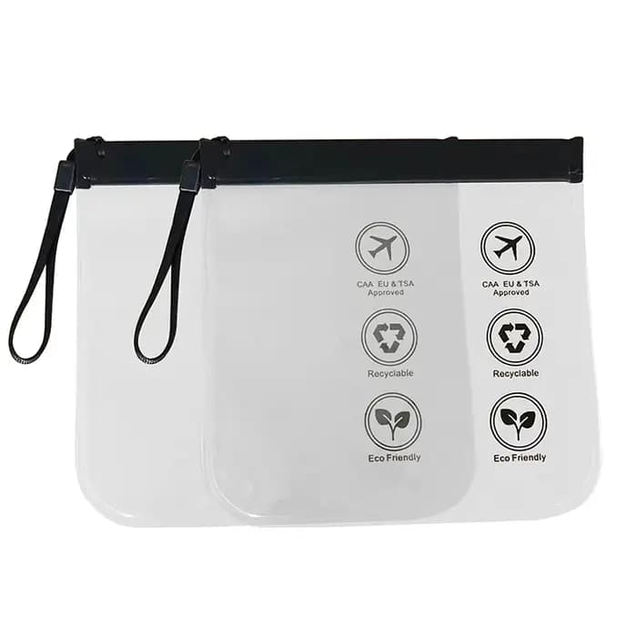 '1X 20cm bagages Transparent voyage utilisation étanche vol maquillage sac
