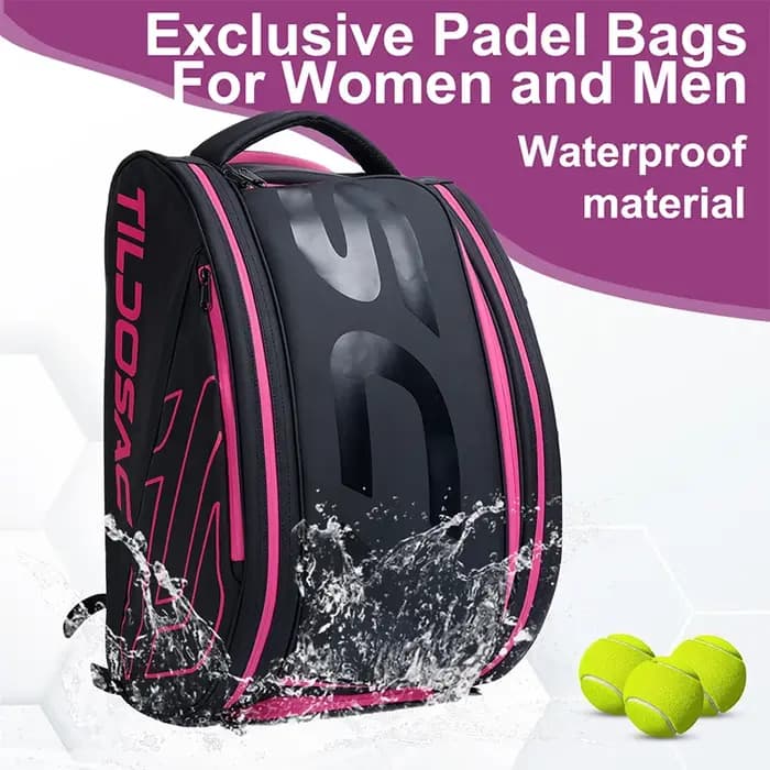 Sac à dos portable unisexe pour raquettes de pickleball et padel