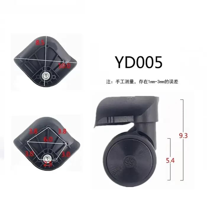 Roues de remplacement pour valise de voyage, roulettes universelles en plastique, accessoires pour s