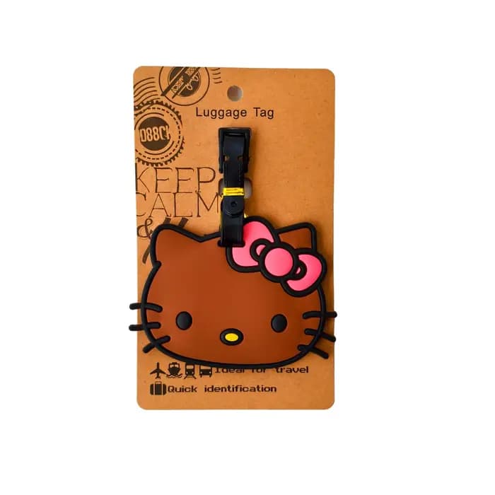 Étiquette de bagage chat mignon pour filles