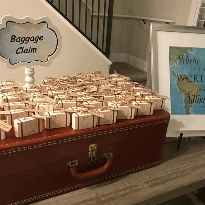 50 pièces valise boîtes à cadeaux Mini