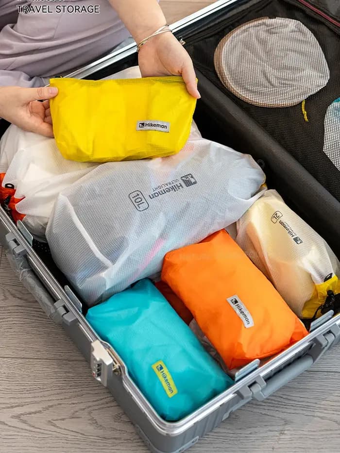 HIKEMAN 15D sac de rangement de voyage Ultra léger randonnée en plein air Camping revêtement en silicone sac