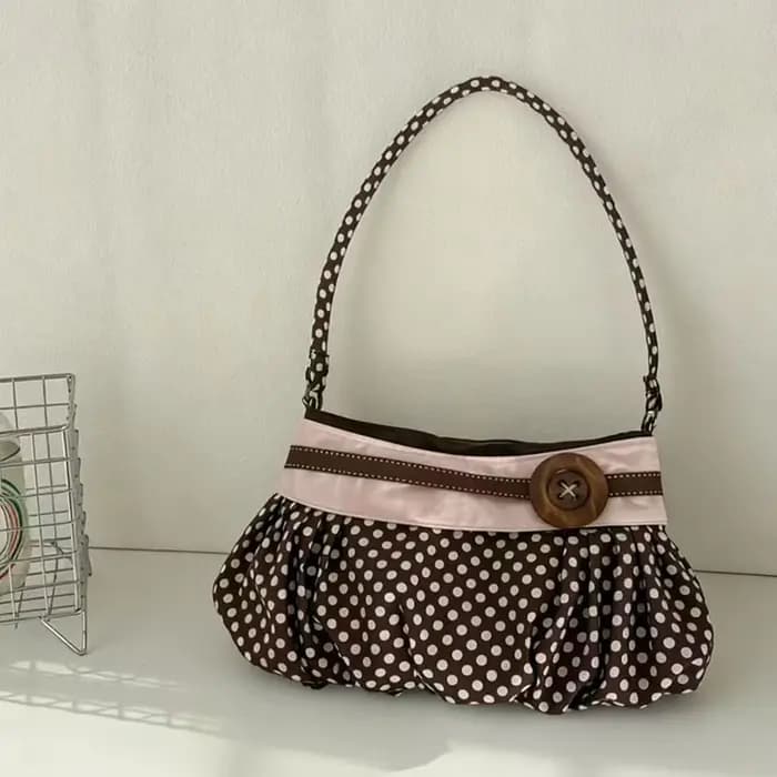 Sac fourre-tout à pois pour femme