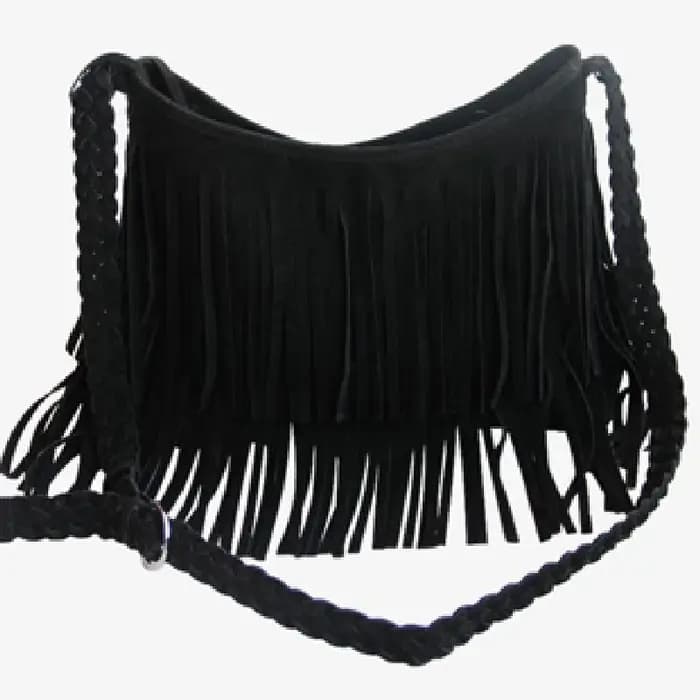 Sac à bandoulière en cuir à franges pour femmes
