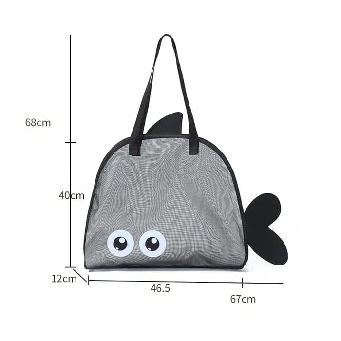 Sac de rangement mignon de grande capacité, pochette pliable portable en maille pour organiser les j
