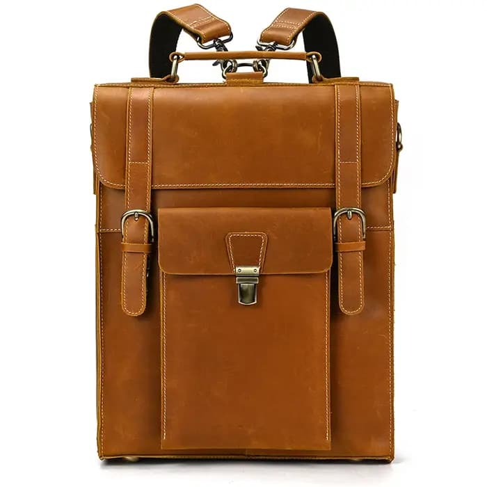 Sac à dos en cuir de cheval Elin pour hommes et femmes
