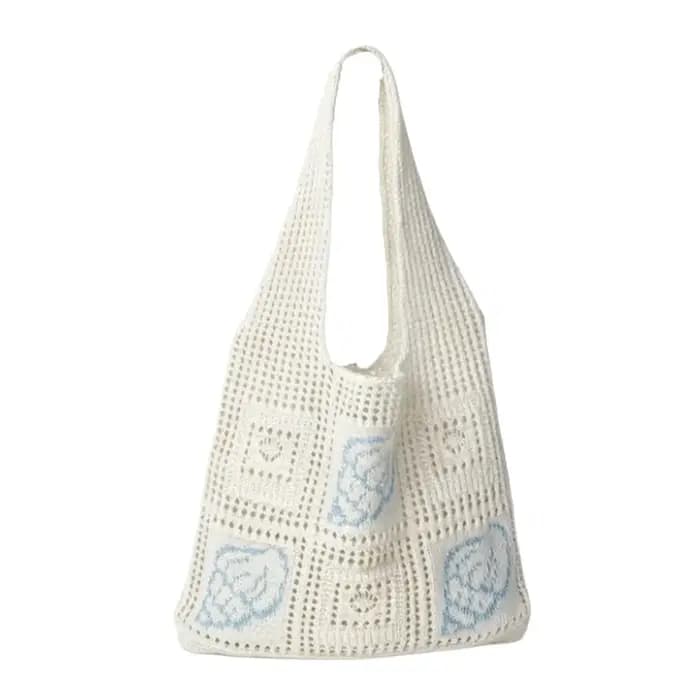 Sac fourre-tout tendance en crochet coquillage