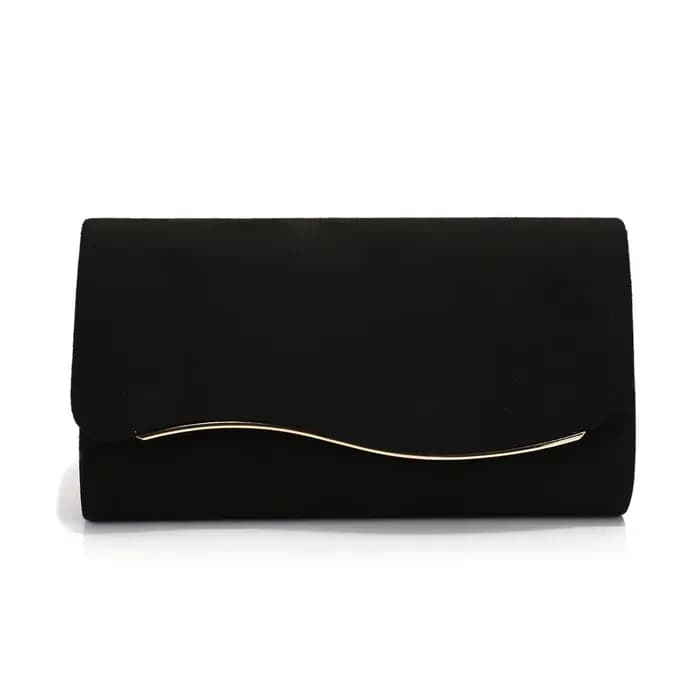 Nouvelle pochette de soirée en velours imitation daim avec chaîne décorative en métal, sac bandouliè