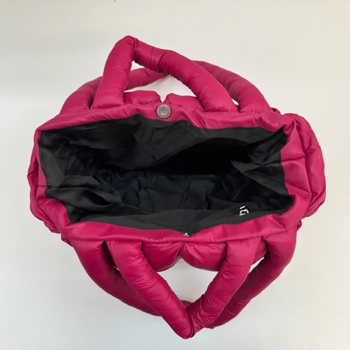 2025 hiver mode Rose rouge espace coton sacs à main femmes grande capacité fourre-tout concepteur plume rembourré dames matelassé sac à bandoulière