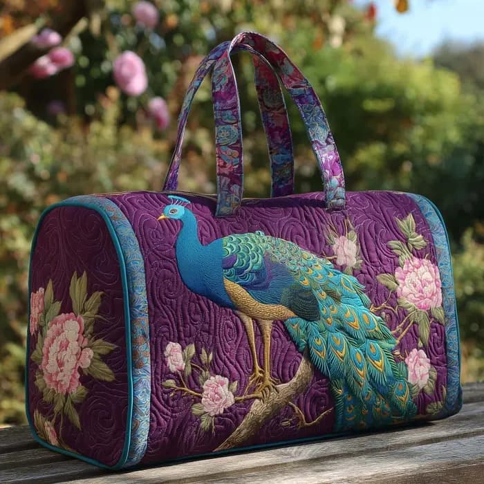 Sac de voyage matelassé 3D imprimé animal ours flamant rose paon lama lion art bohème pour hommes femmes week-end plage