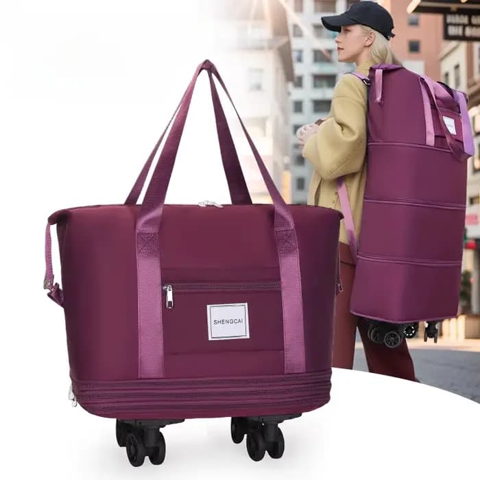 Sac de voyage sac à dos grande capacité démontage roue universelle sac de rangement bagages Portable Double couche sac