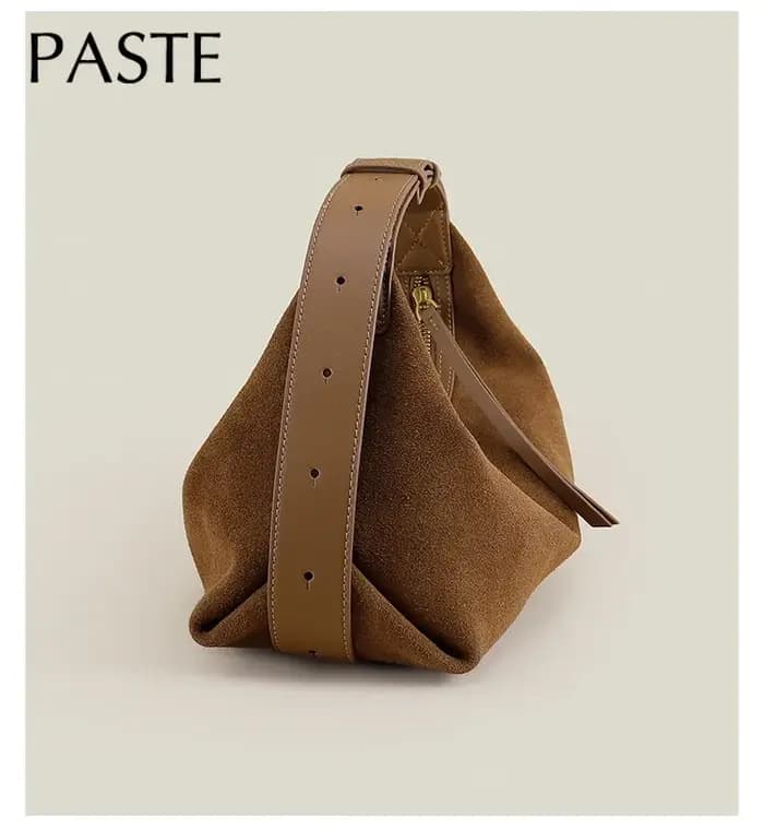 Sac à main en cuir de daim souple au toucher pour femme