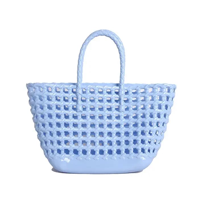 Nouveau Sac à Main Panier Femme Été 2025 – Grande Capacité, Tressé Creux, Idéal Plage, Quotidien, Va