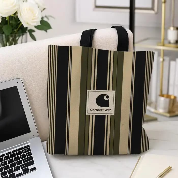 Sacs de rangement WIP Brand-Carhartt WIPS, sacs de rangement pliables en toile, sac fourre-tout réutilisable, sac de shopping tendance pour femmes