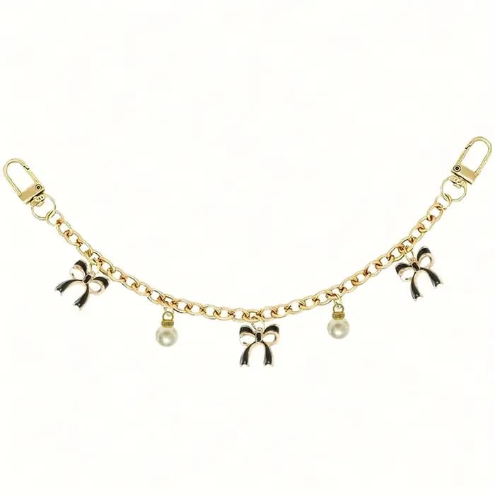 Breloque de sac à chaîne avec nœud tendance - Accessoires de sac suspendus avec pendentifs élégants