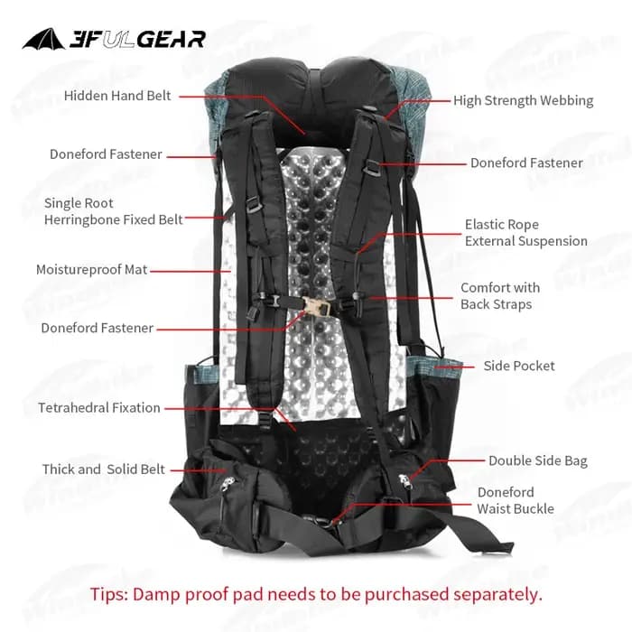 3F UL GEAR QIDIAN-Sac à dos d'extérieur ultraléger