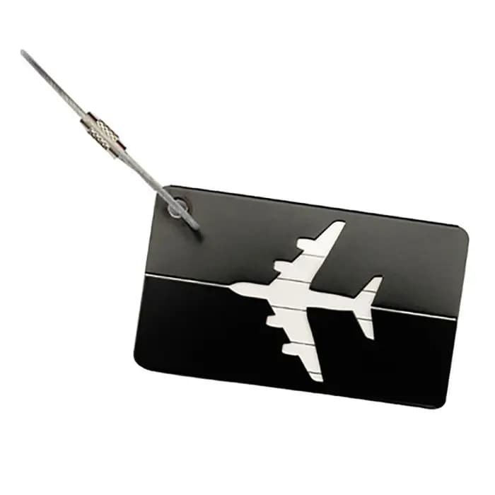 Étiquette de bagage de voyage en aluminium de qualité supérieure