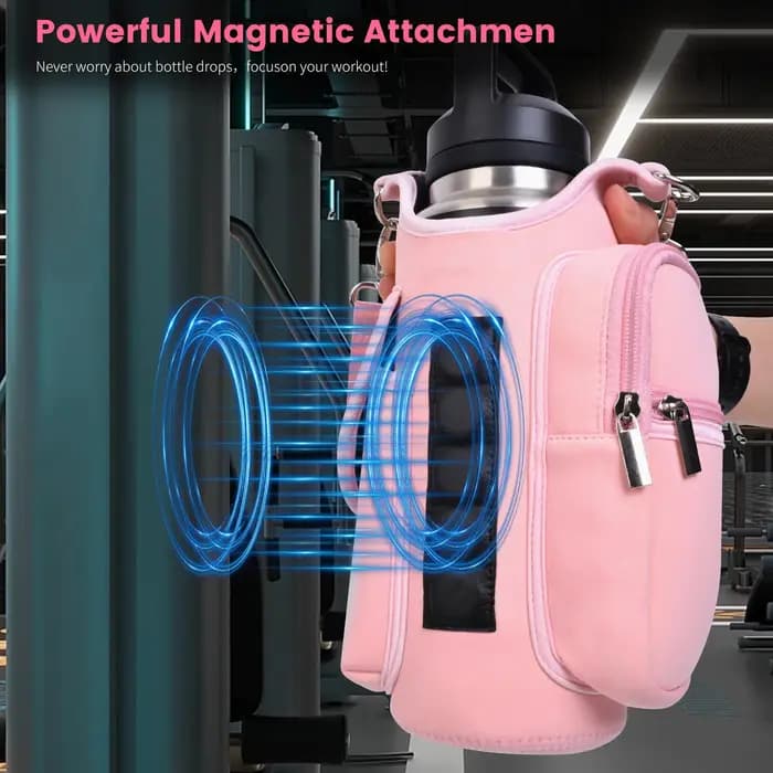 Sac de sport magnétique porte-bouteille d'eau avec bandoulière réglable