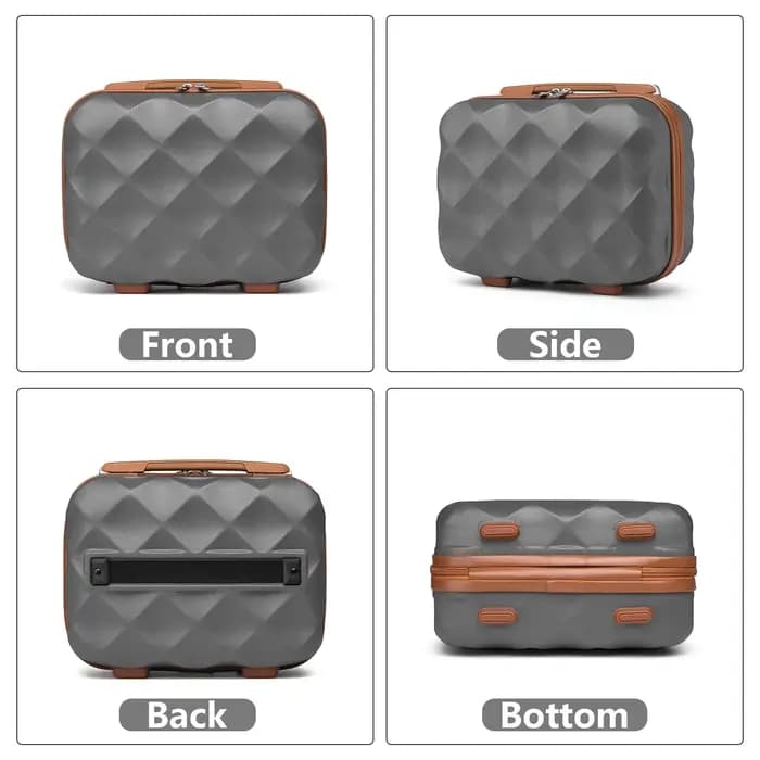 Étui de beauté pour voyageur britannique, mallette de maquillage rigide, bagage à main portable, poi