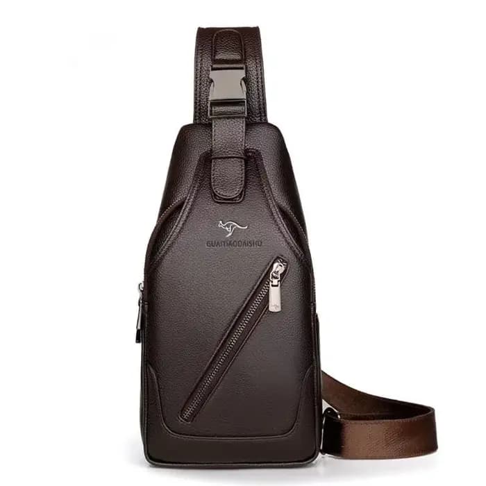 Sac de poitrine en cuir pour hommes