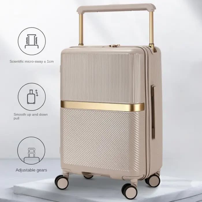 Valise cabine 20 pouces avec poignée large, nouvelle collection pour hommes et femmes, valise de voyage grande capacité 26 pouces avec serrure à combinaison