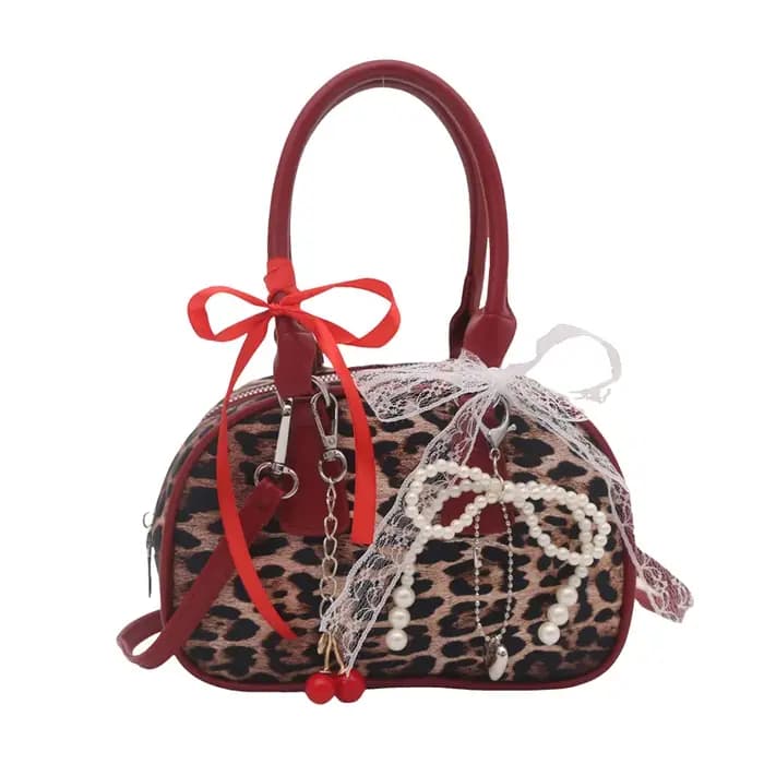 Sacs à bandoulière en PU léopard vintage pour femmes
