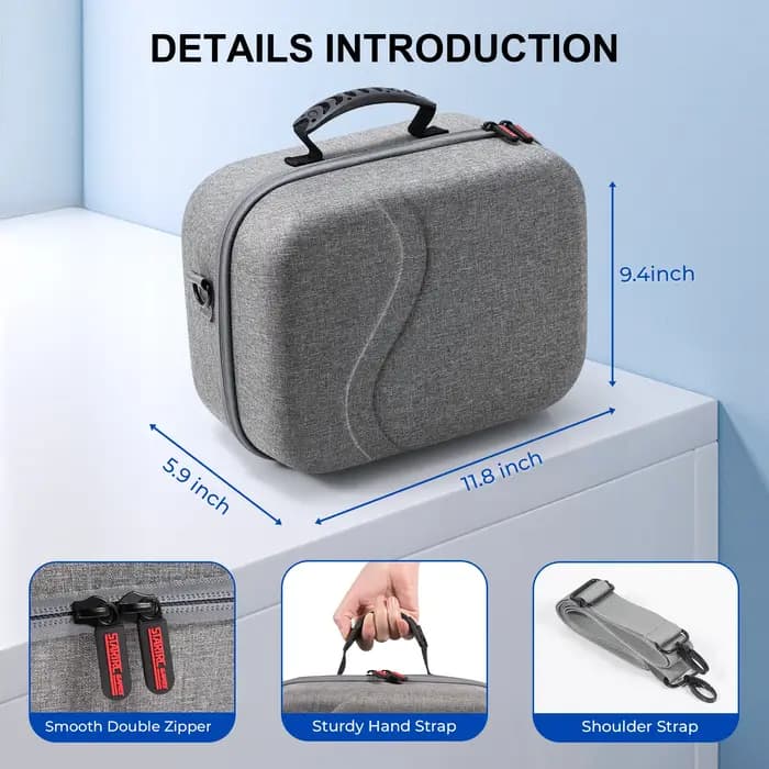 Étui de transport pour Meta Quest 3, sac de voyage à coque rigide avec sangle de tête de batterie Oculus Quest 3/BOBOVR S3 Pro et autres accessoires