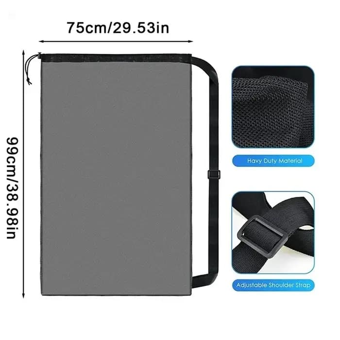 Sac à dos de sport en maille extra large avec cordon de serrage et poche zippée pour le football