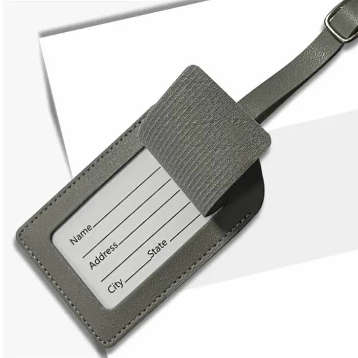 Étiquette de bagage en cuir PU pour femmes et hommes