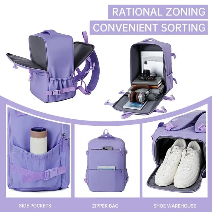 Sac à dos de voyage transfrontalier personnalisable avec logo pour femmes