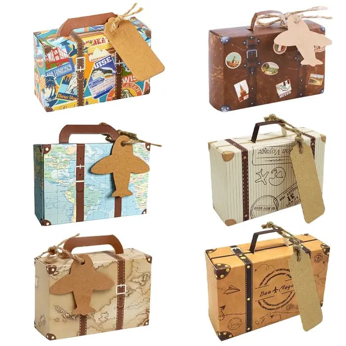 50 pièces valise boîtes à cadeaux Mini