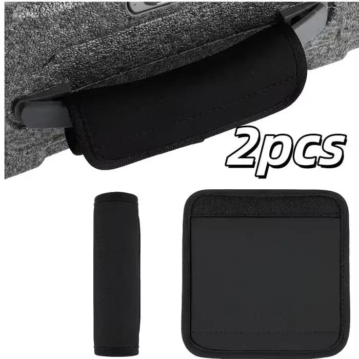 2 housses noires pour poignées de bagages – Protections douces et confortables pour valises