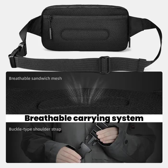 Heroic Knight Petit sac à bandoulière pour hommes léger imperméable x-pau tissu poitrine sac