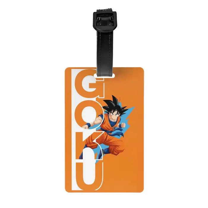 Étiquettes de bagages personnalisées Goku Anime pour valises