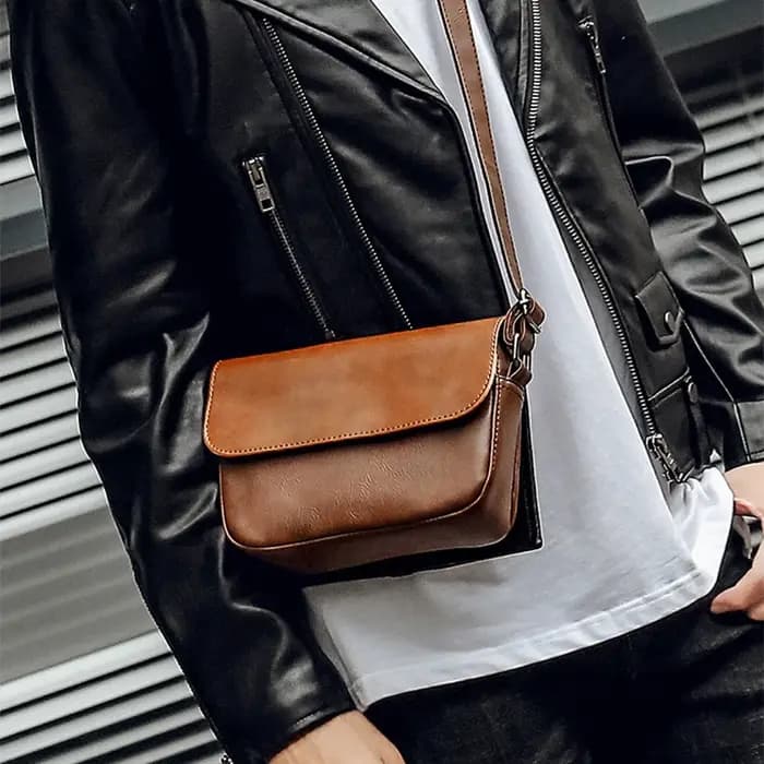 Sac à bandoulière Vintage de marque de luxe pour hommes