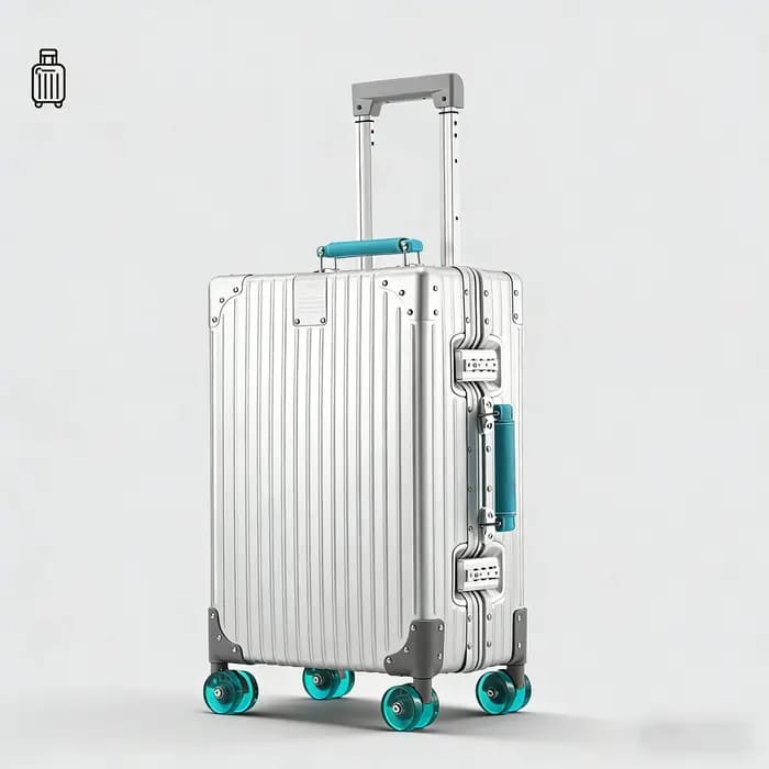 Valise en alliage de magnésium tout aluminium Jelly Wheel Bagage à main de 20 pouces, valise assise